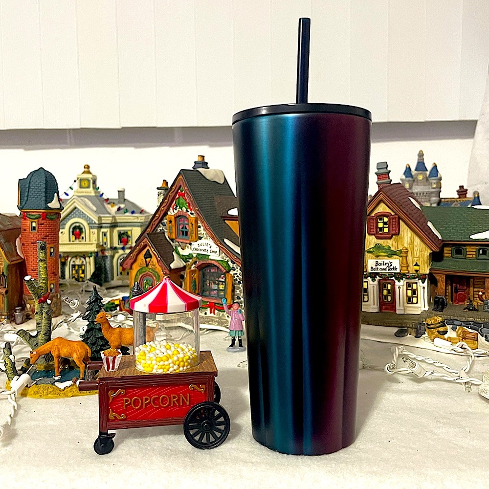 NEW Starbucks Two‎ tone Metallic SS Tumbler cup